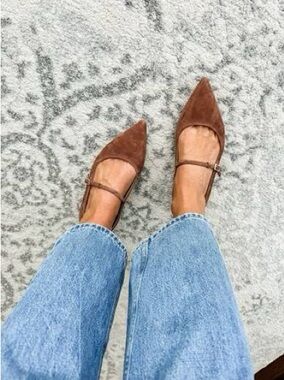 MADEWELL - The Elise Mary Jane Flats - Soft Mahogany